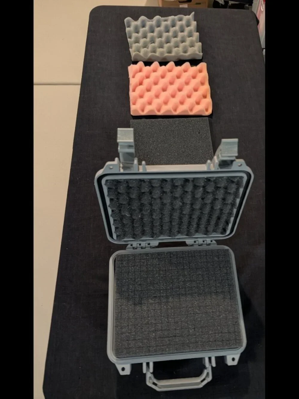 Pelican 1200 Protector Case Gray with Extra Foam Inserts - Excellent Condition